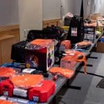 table of door prizes at the RBI 2022 Service Team Appreciation Breakfast