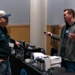 vendor talking with RBI employee at the RBI 2022 Service Team Appreciation Breakfast