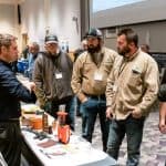 vendor talking with employee at the RBI 2022 Service Team Appreciation Breakfast