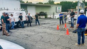 RBI team standing outside during a Safety Breakfast and Learn