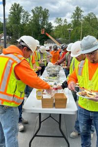 Work Crew BBQ at UVA Data Sciences construction site