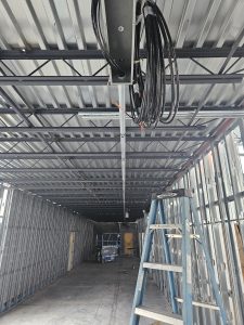 Interior of RBI's training room and office addition in construction.