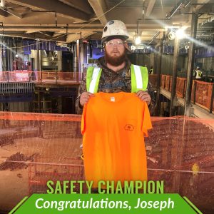 RBI's 2023 December safety champion, Joseph Satterfield