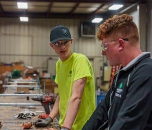 RBI refrigeration mechanic, Caleb Jerrels, working with Habitat for Humanity