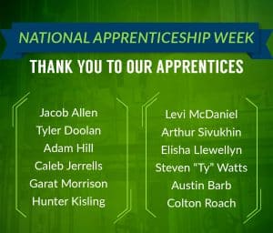 National Apprenticeship Week - Thank you to our apprentices
