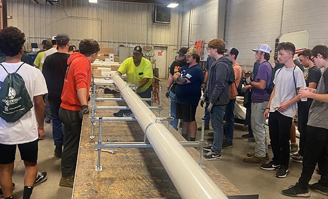 RBI-About-Community-2023-MTC-Tour Students visiting RBI's fabrication shop