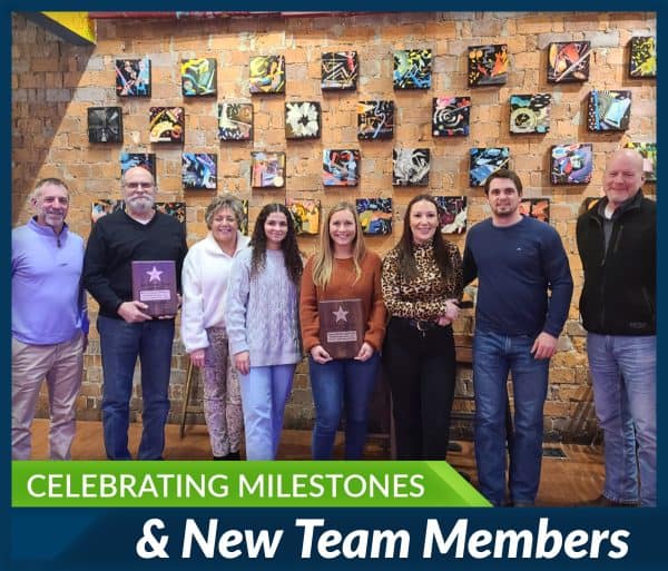 Celebrating Milestones & New Team Members. New team members and recent award winners