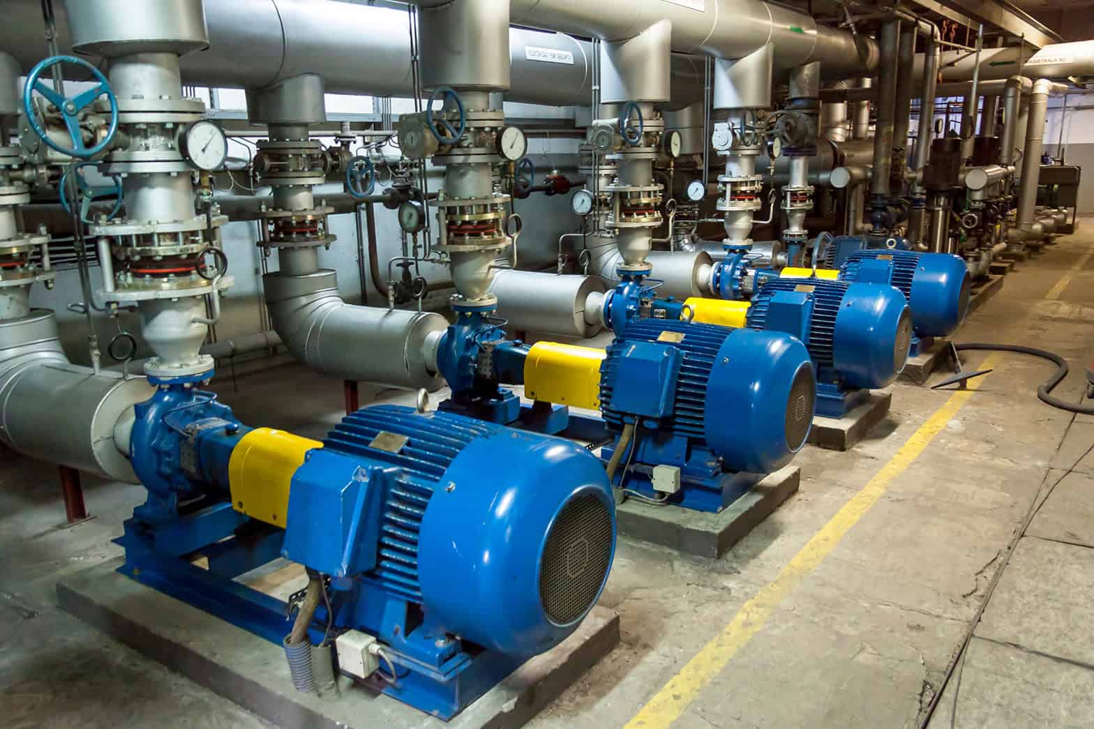 Pumps in a facility
