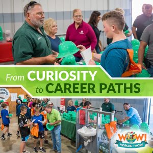 From Curiosity to Career Paths. Worlds of Work logo