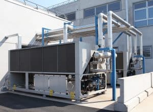 Exterior commercial HVAC unit