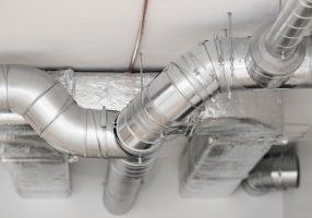 Commercial HVAC air ducts and insulation